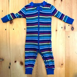 Hanna Andersson Organic Cotton Sleeper Stripe Pattern 12-18 mos
